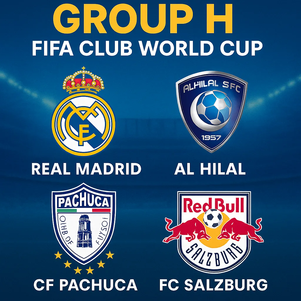 ⚽ Group H – FIFA Club World Cup 2025: Real Madrid, Al Hilal, Pachuca & Salzburg Group H